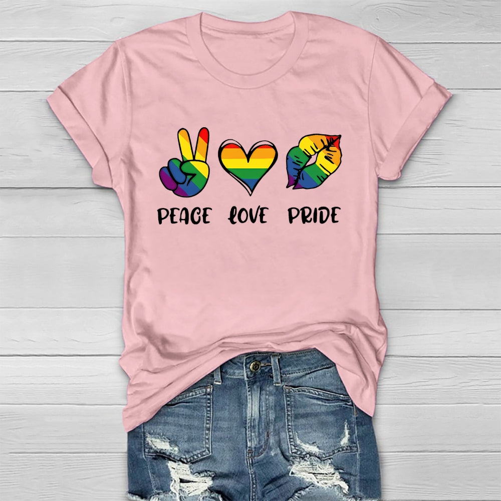 Peace Love Pride  Healthwear T-shirt