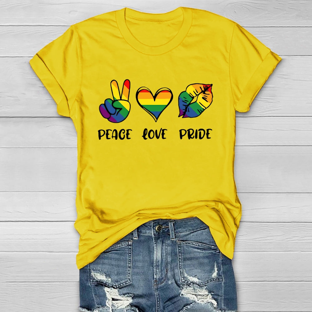 Peace Love Pride  Healthwear T-shirt