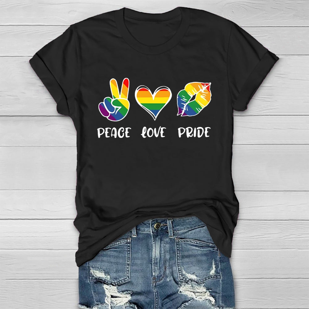 Peace Love Pride  Healthwear T-shirt