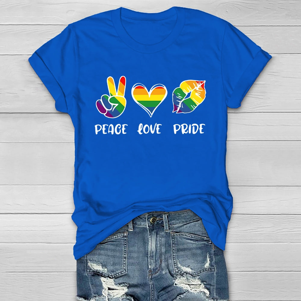 Peace Love Pride  Healthwear T-shirt