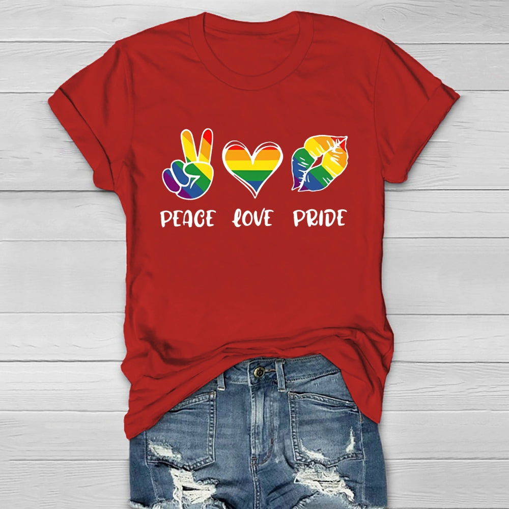 Peace Love Pride  Healthwear T-shirt