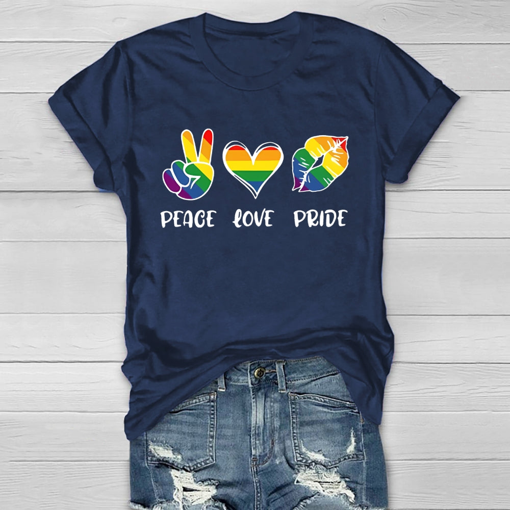 Peace Love Pride  Healthwear T-shirt