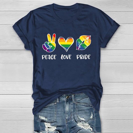 Peace Love Pride  Healthwear T-shirt