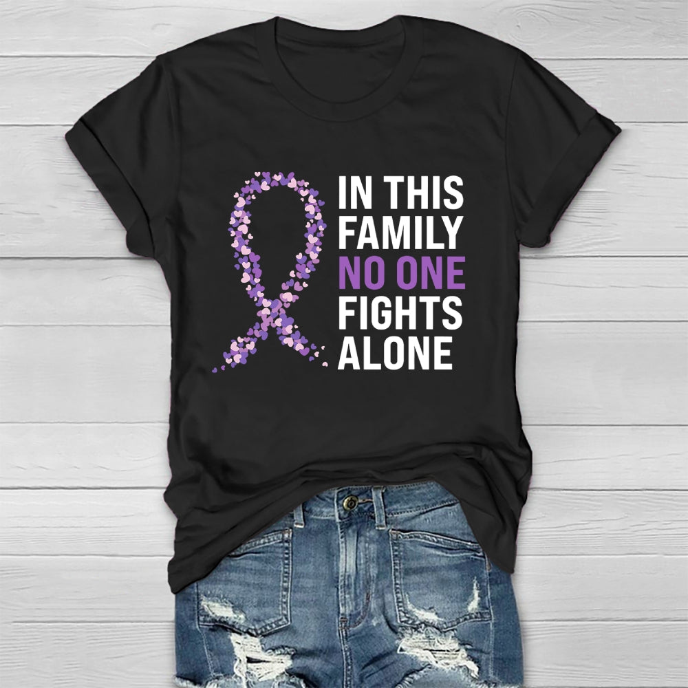 In This Family No One Fights Alone Healthwear T-shirt