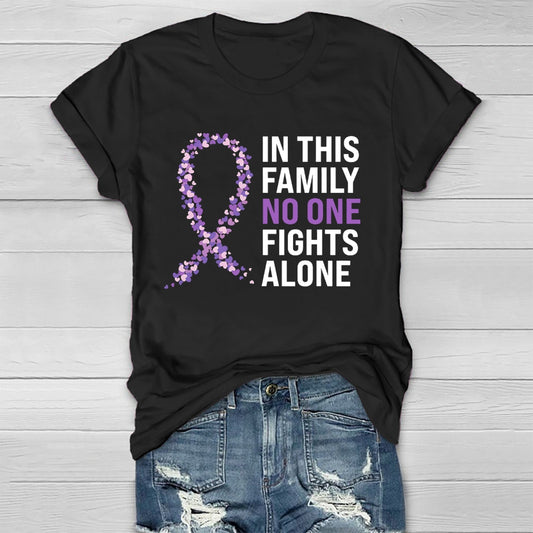 In This Family No One Fights Alone Healthwear T-shirt