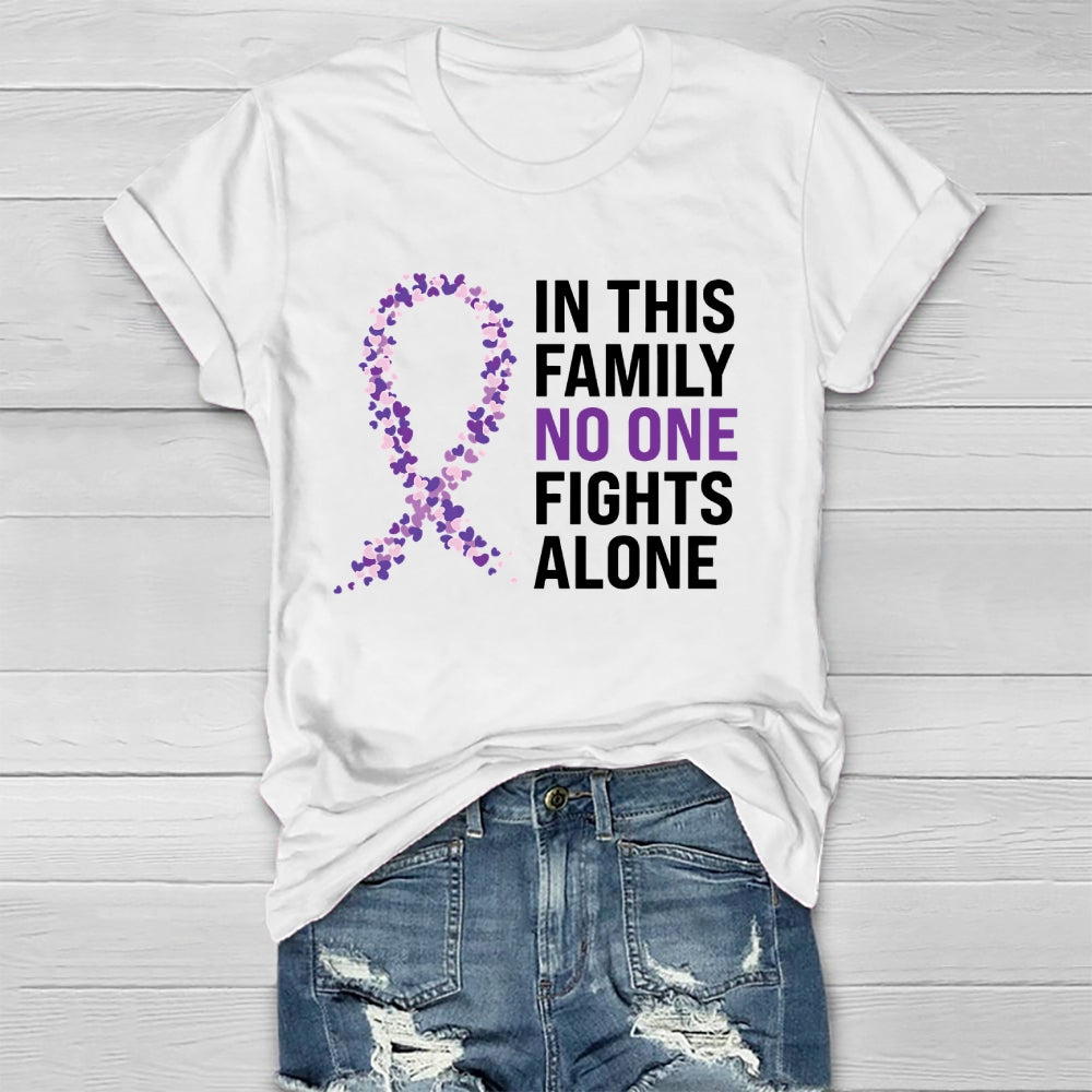 In This Family No One Fights Alone Healthwear T-shirt