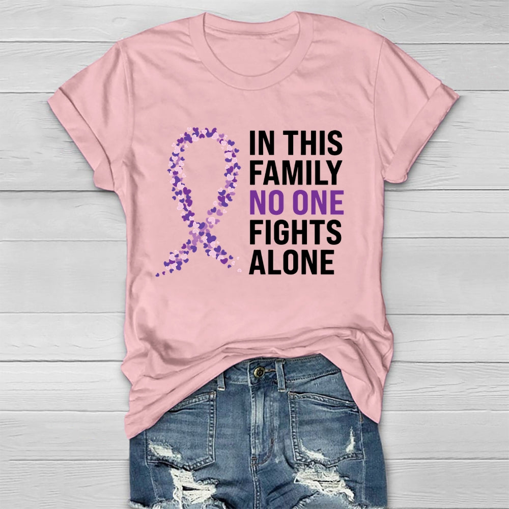 In This Family No One Fights Alone Healthwear T-shirt
