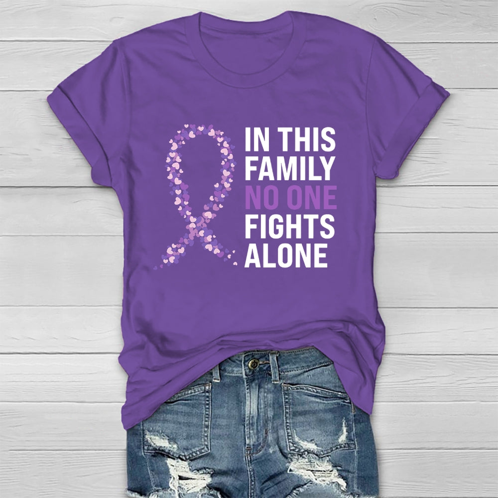 In This Family No One Fights Alone Healthwear T-shirt