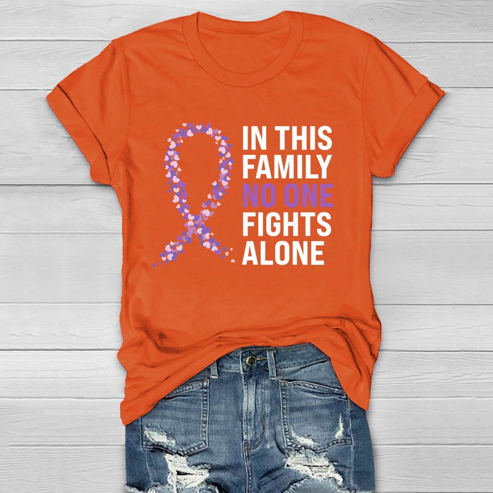 In This Family No One Fights Alone Healthwear T-shirt