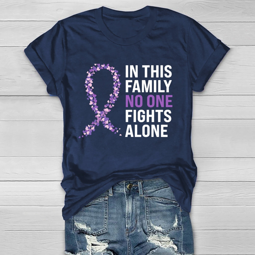 In This Family No One Fights Alone Healthwear T-shirt