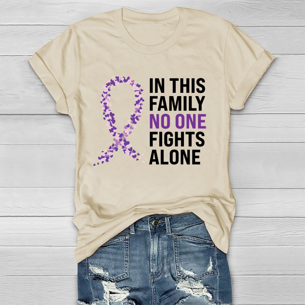 In This Family No One Fights Alone Healthwear T-shirt