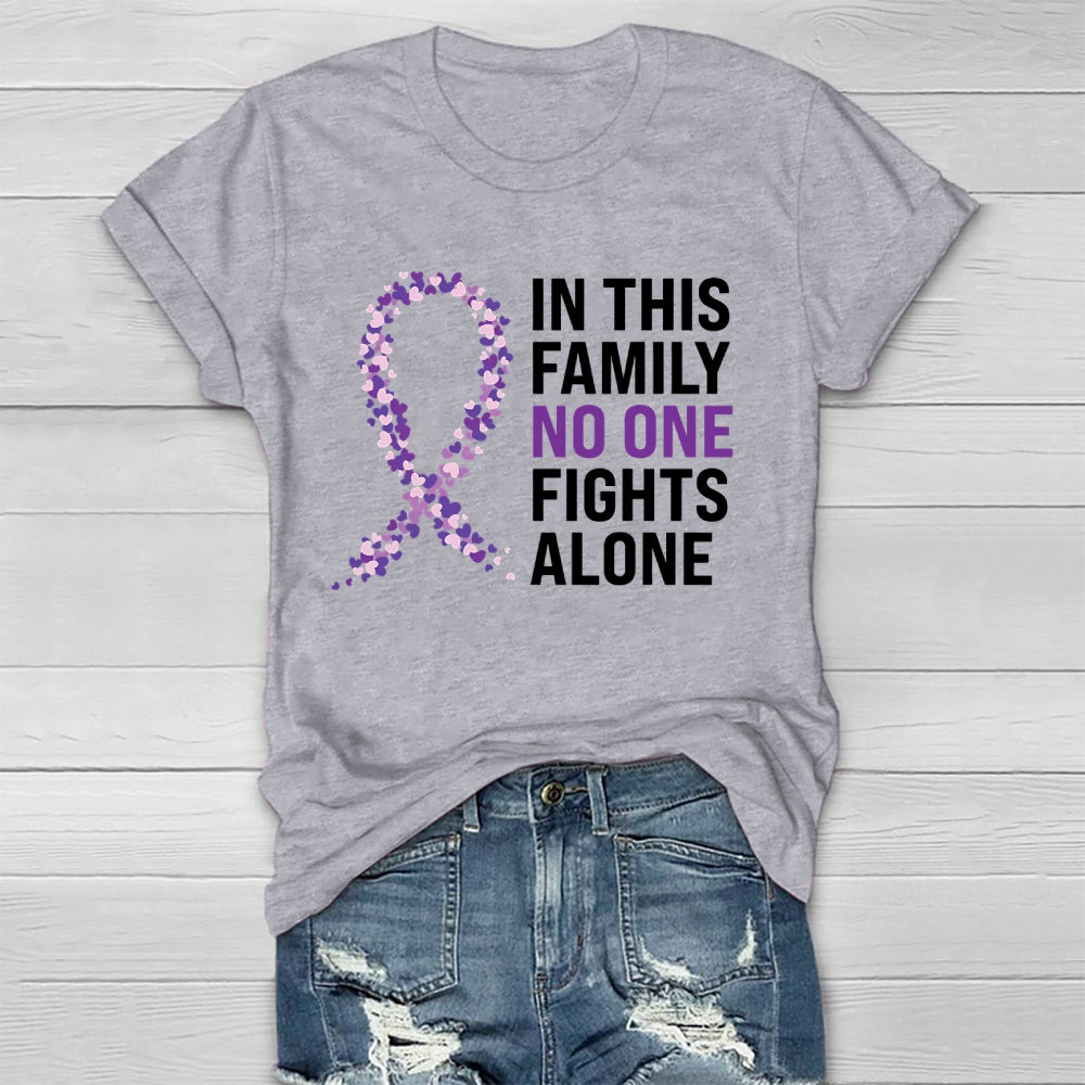 In This Family No One Fights Alone Healthwear T-shirt