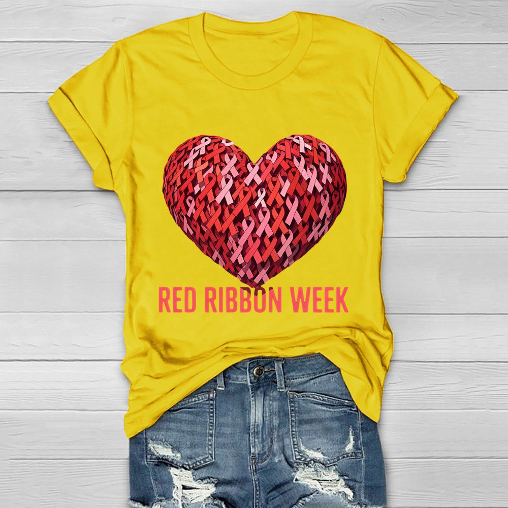 Red Ribbon Week Healthwear T-shirt