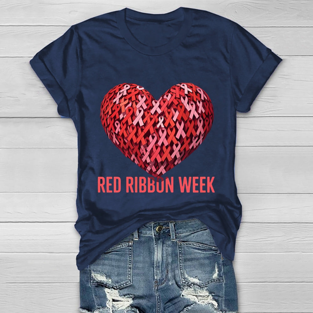 Red Ribbon Week Healthwear T-shirt