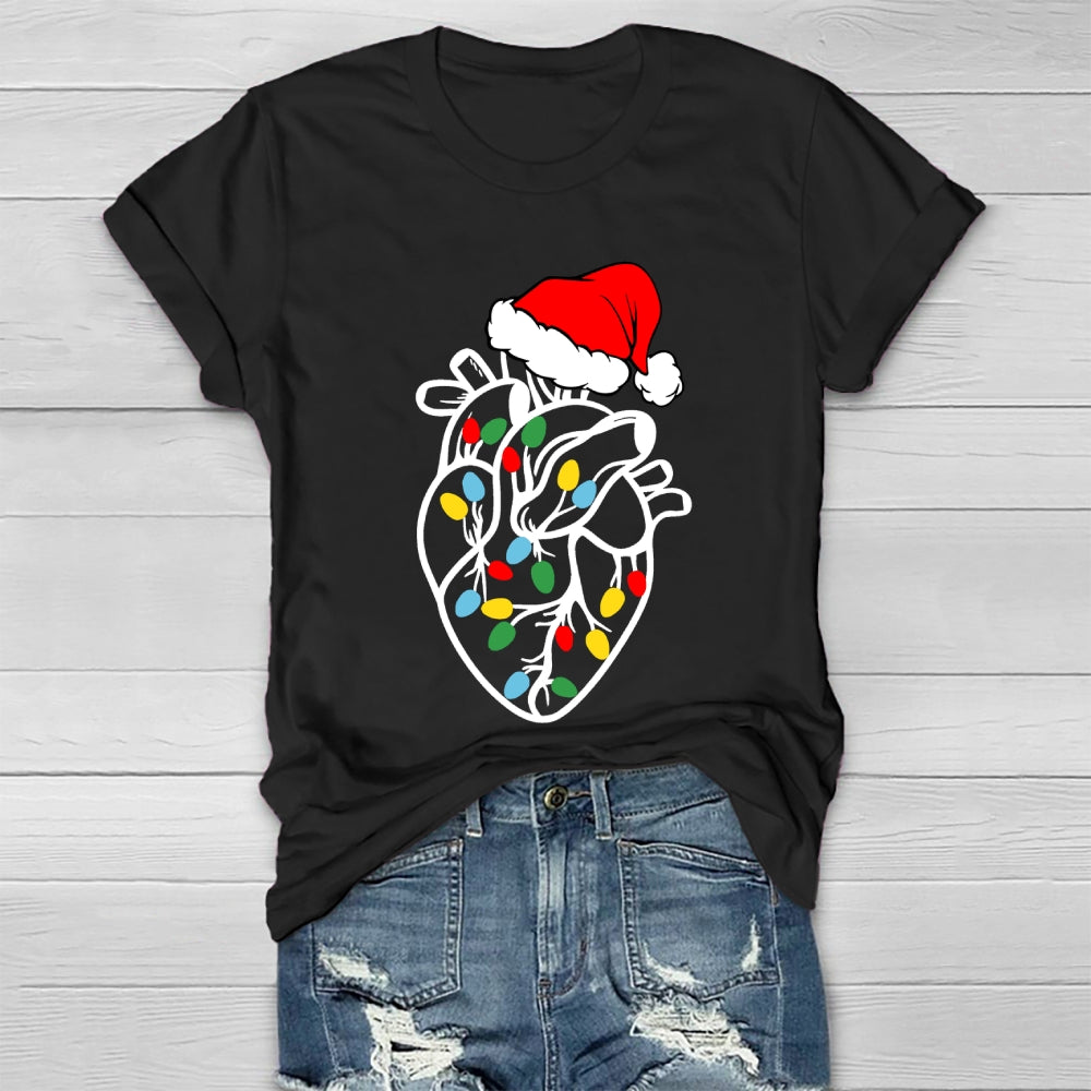 Heart Christmas Lights Healthwear T-shirt