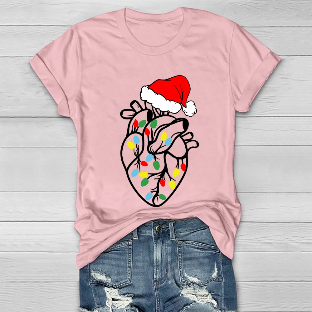 Heart Christmas Lights Healthwear T-shirt