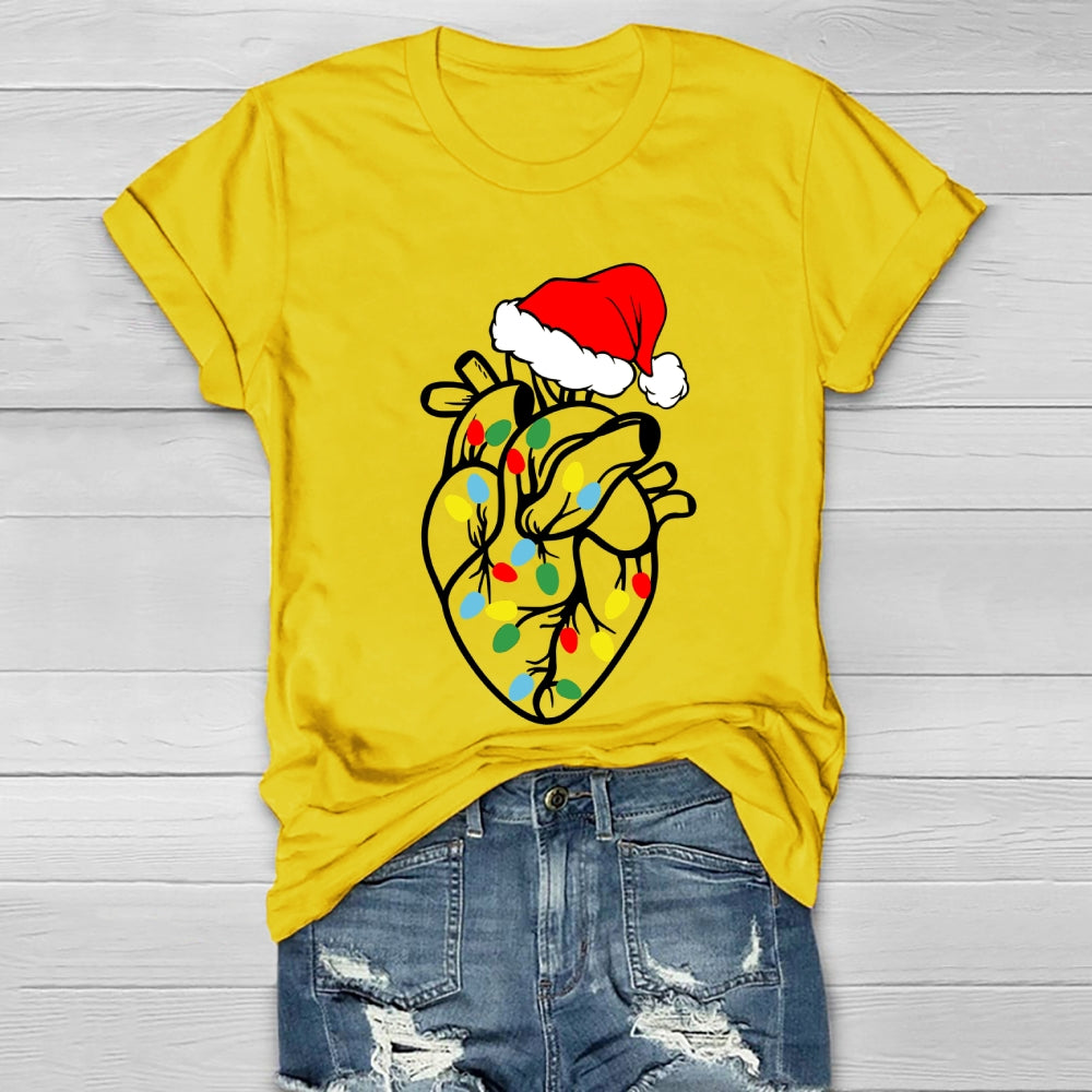 Heart Christmas Lights Healthwear T-shirt
