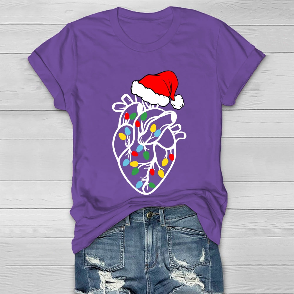 Heart Christmas Lights Healthwear T-shirt