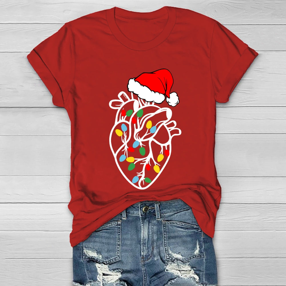 Heart Christmas Lights Healthwear T-shirt