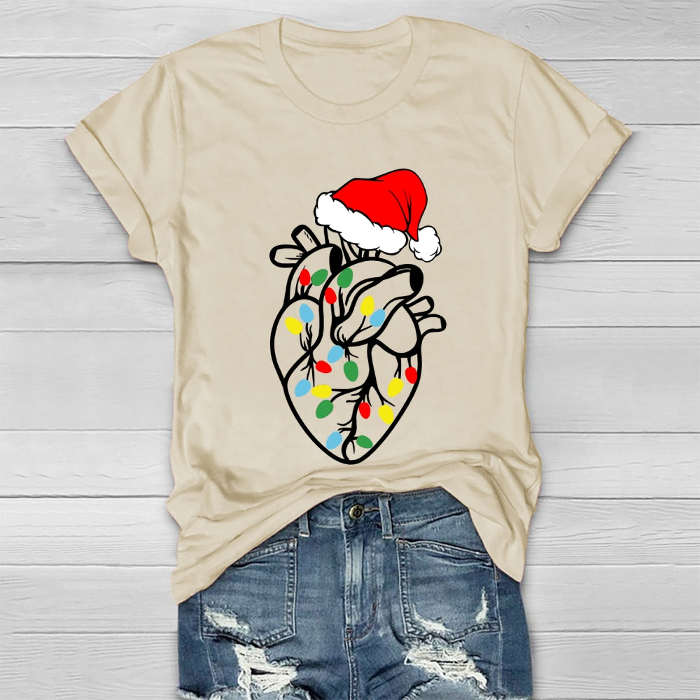 Heart Christmas Lights Healthwear T-shirt