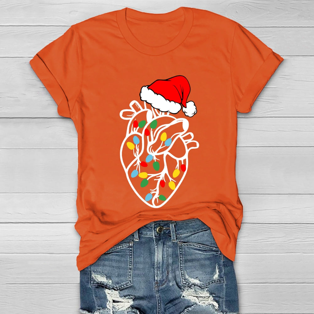 Heart Christmas Lights Healthwear T-shirt