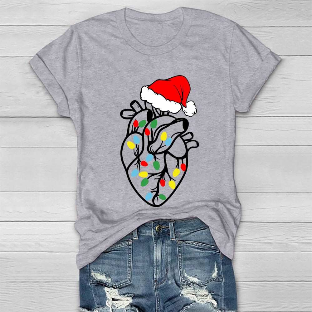 Heart Christmas Lights Healthwear T-shirt