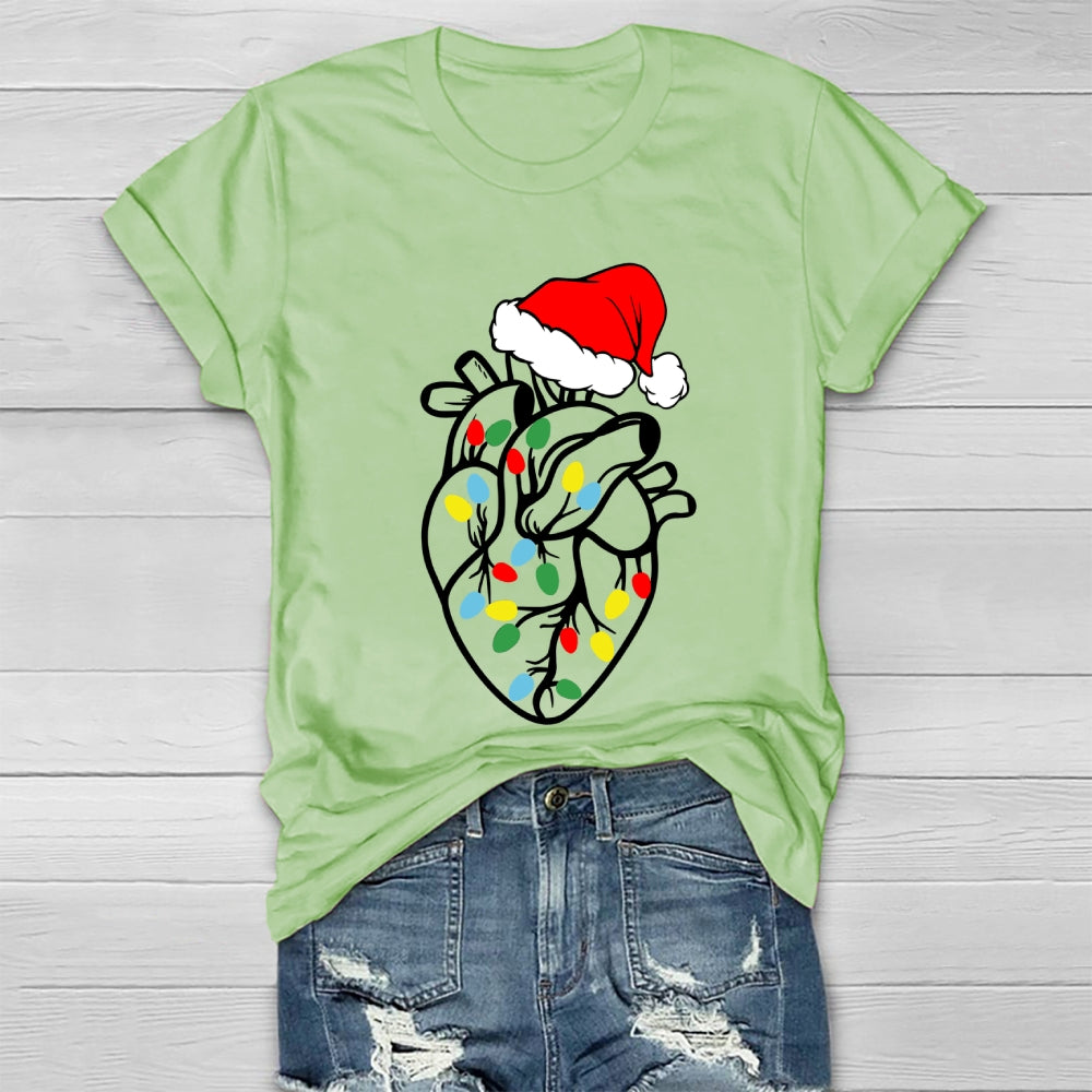Heart Christmas Lights Healthwear T-shirt