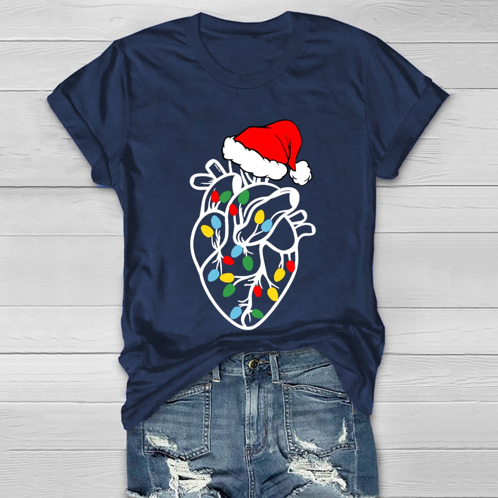 Heart Christmas Lights Healthwear T-shirt