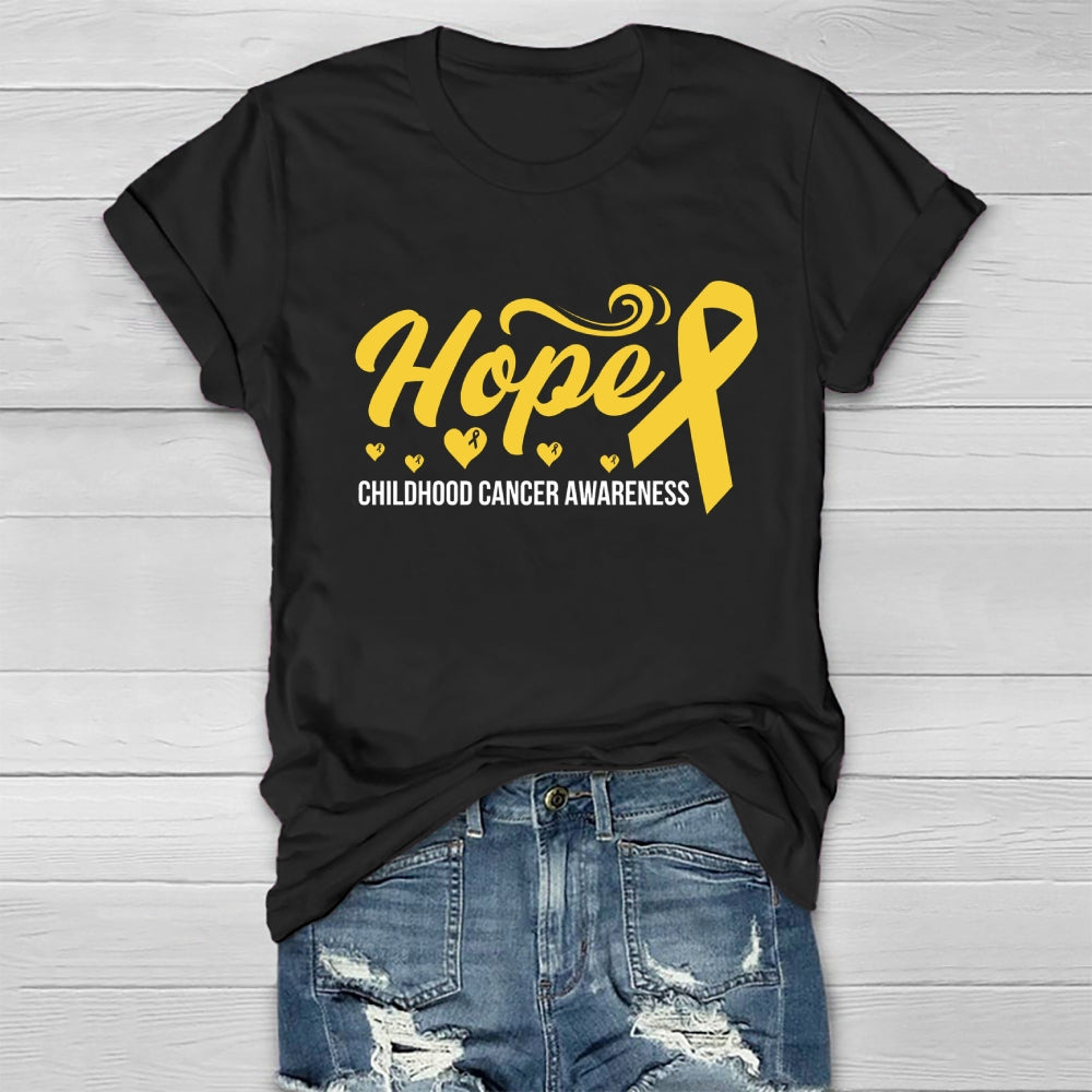 Hope Childhood Cancer Awareness Healthwear T-shirt