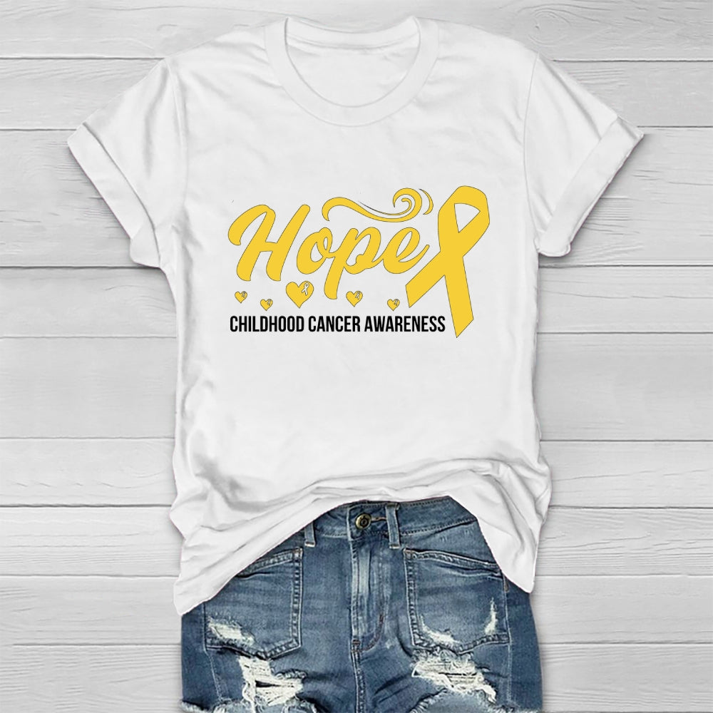Hope Childhood Cancer Awareness Healthwear T-shirt