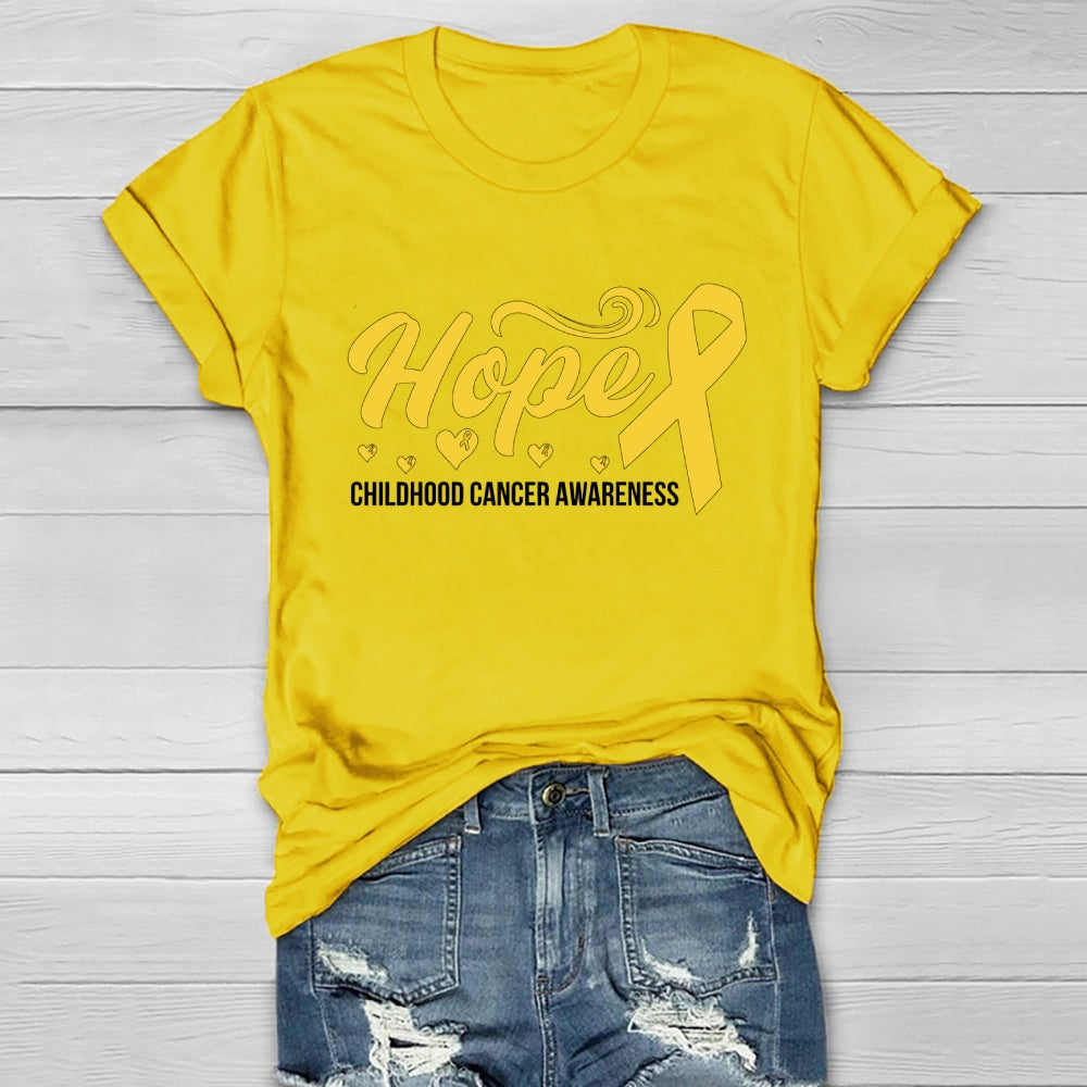Hope Childhood Cancer Awareness Healthwear T-shirt