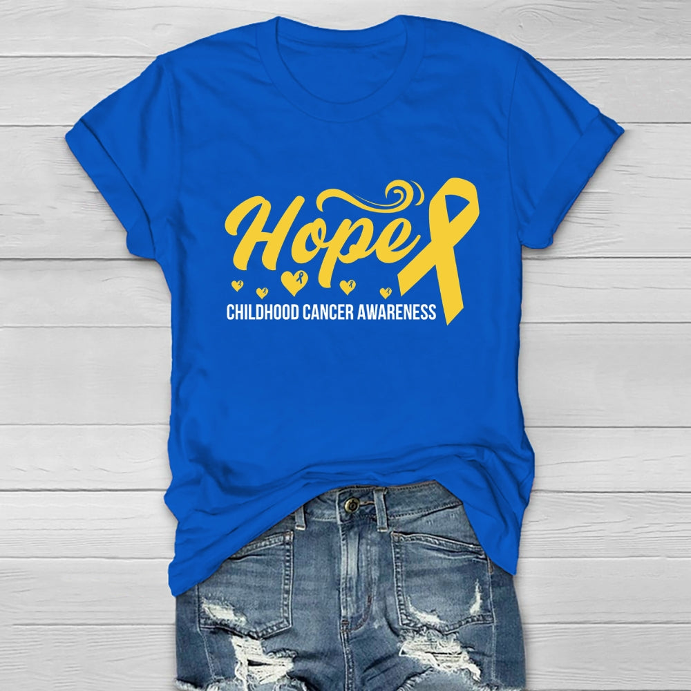 Hope Childhood Cancer Awareness Healthwear T-shirt