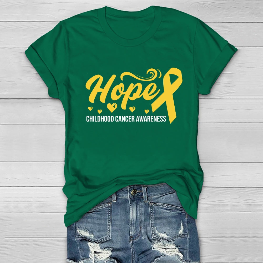 Hope Childhood Cancer Awareness Healthwear T-shirt
