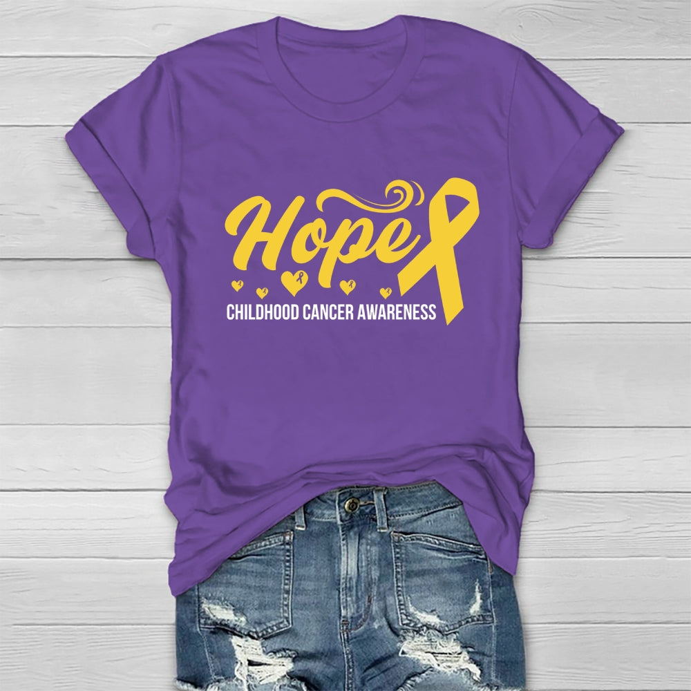 Hope Childhood Cancer Awareness Healthwear T-shirt