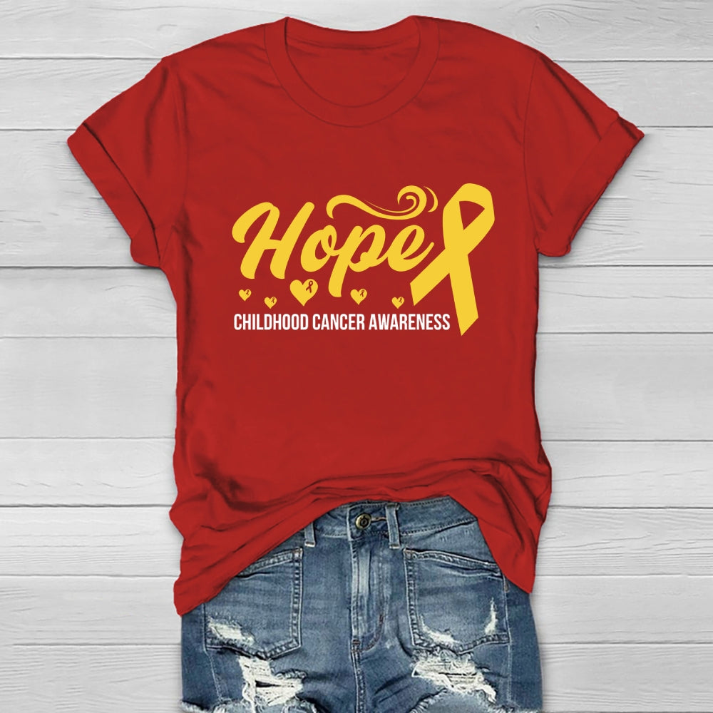 Hope Childhood Cancer Awareness Healthwear T-shirt