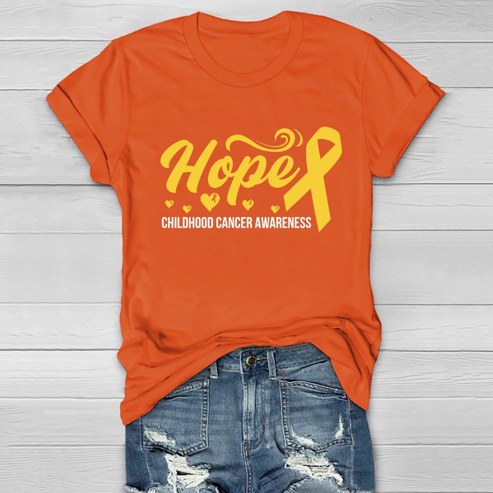 Hope Childhood Cancer Awareness Healthwear T-shirt