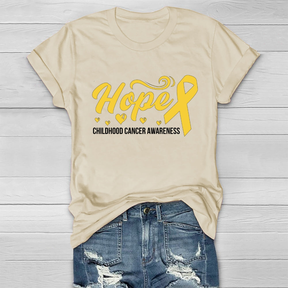Hope Childhood Cancer Awareness Healthwear T-shirt