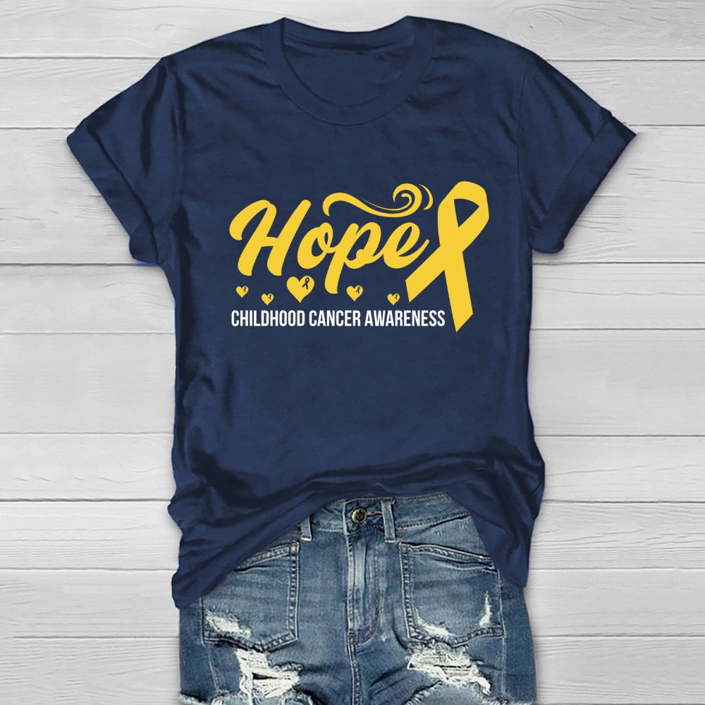 Hope Childhood Cancer Awareness Healthwear T-shirt