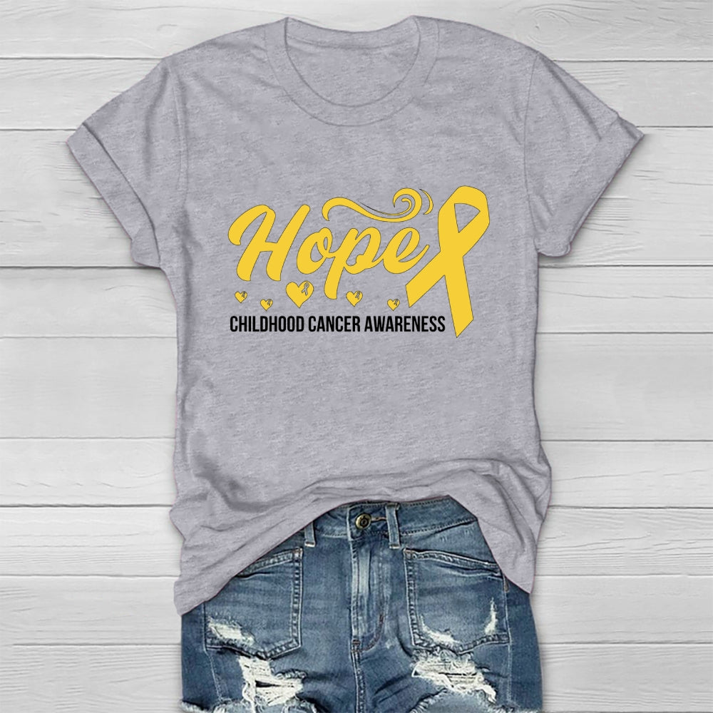 Hope Childhood Cancer Awareness Healthwear T-shirt