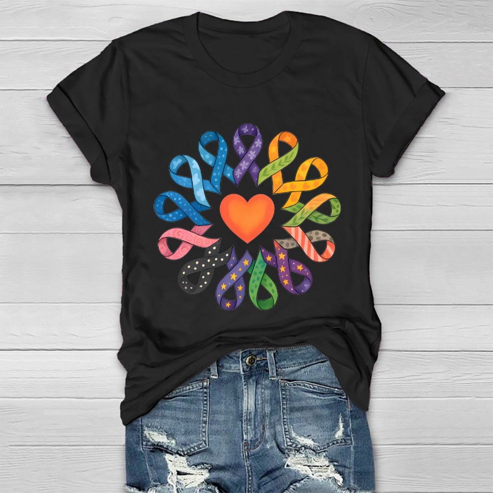 Colorful Ribbon Love Healthwear T-shirt
