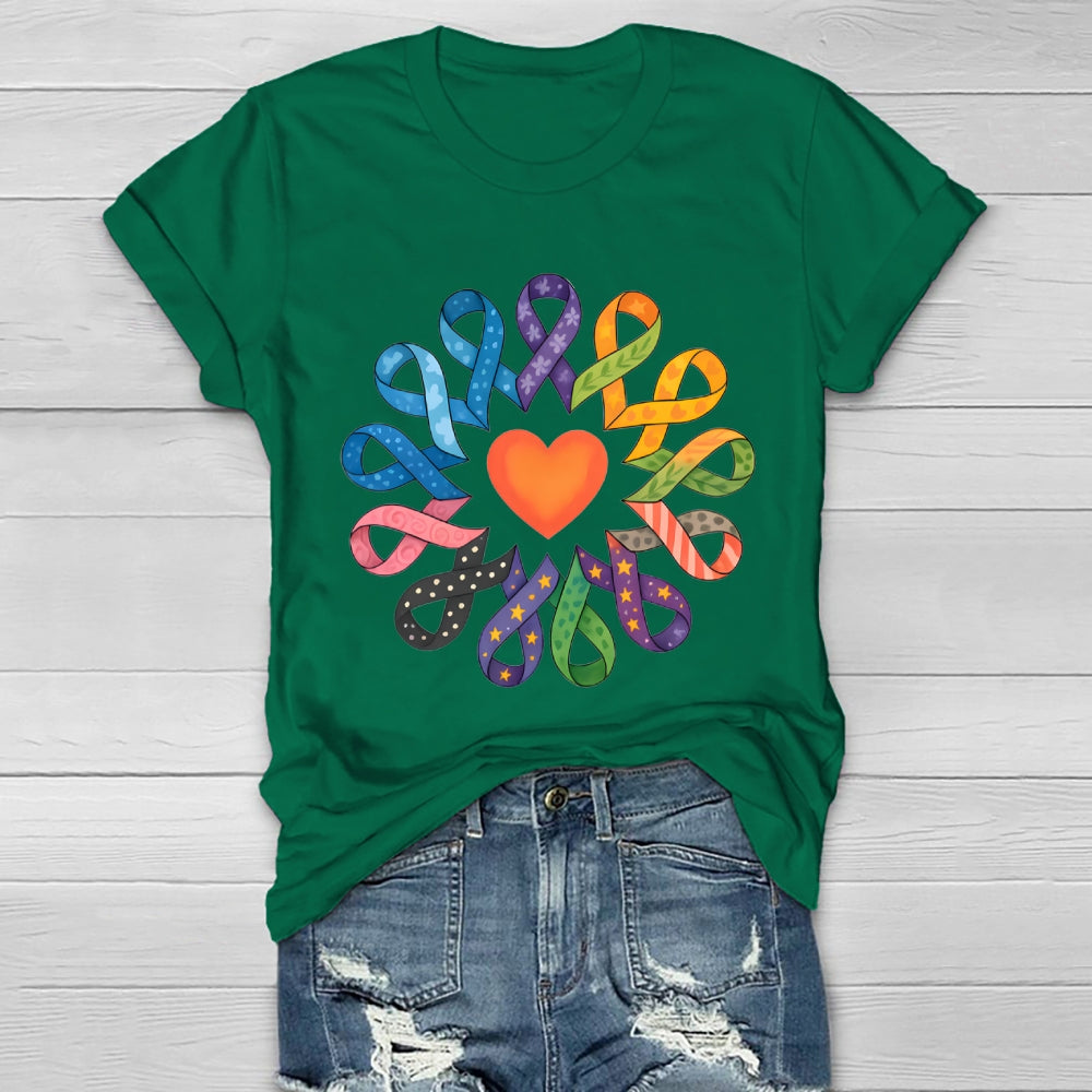 Colorful Ribbon Love Healthwear T-shirt
