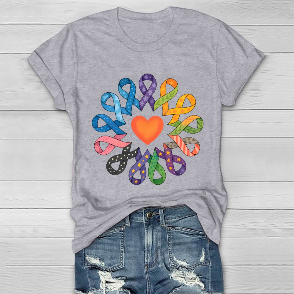 Colorful Ribbon Love Healthwear T-shirt