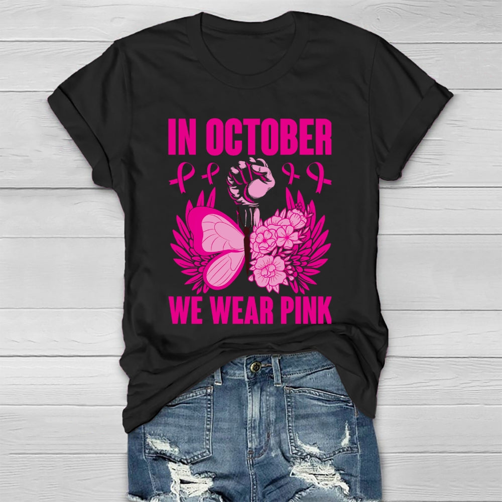 In October We Wear Pink Healthwear T-shirt