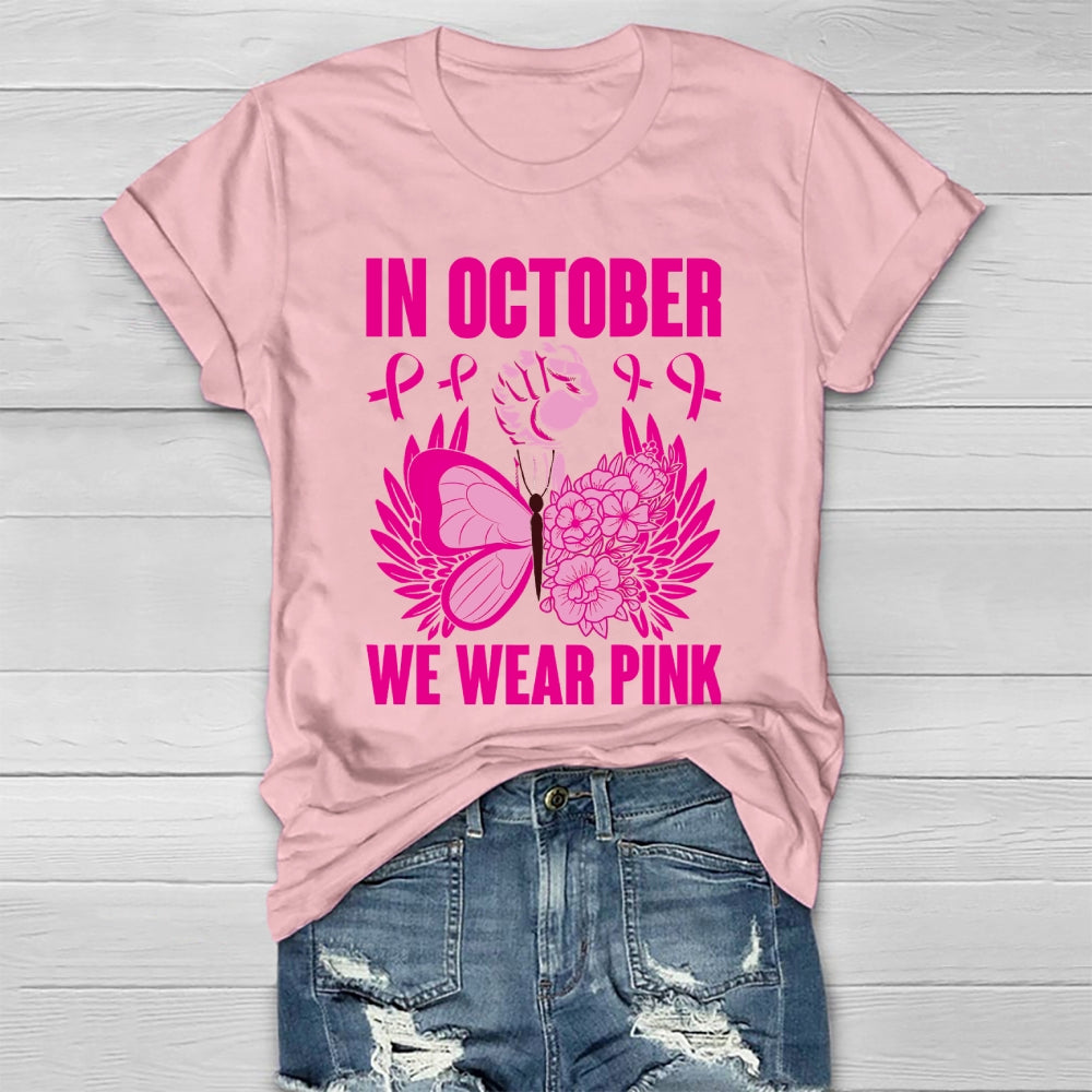 In October We Wear Pink Healthwear T-shirt