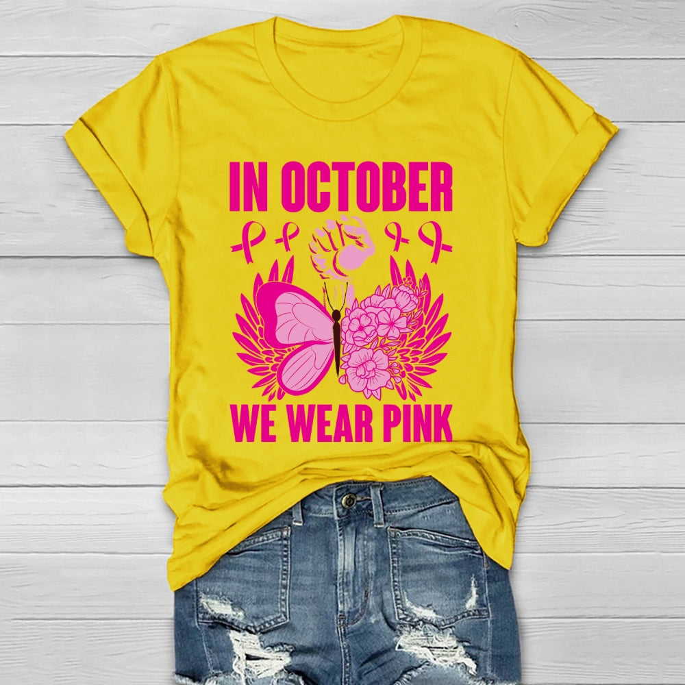 In October We Wear Pink Healthwear T-shirt