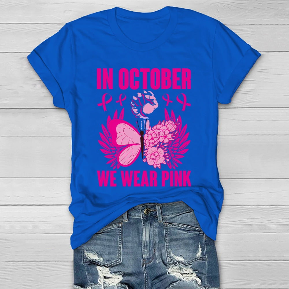 In October We Wear Pink Healthwear T-shirt