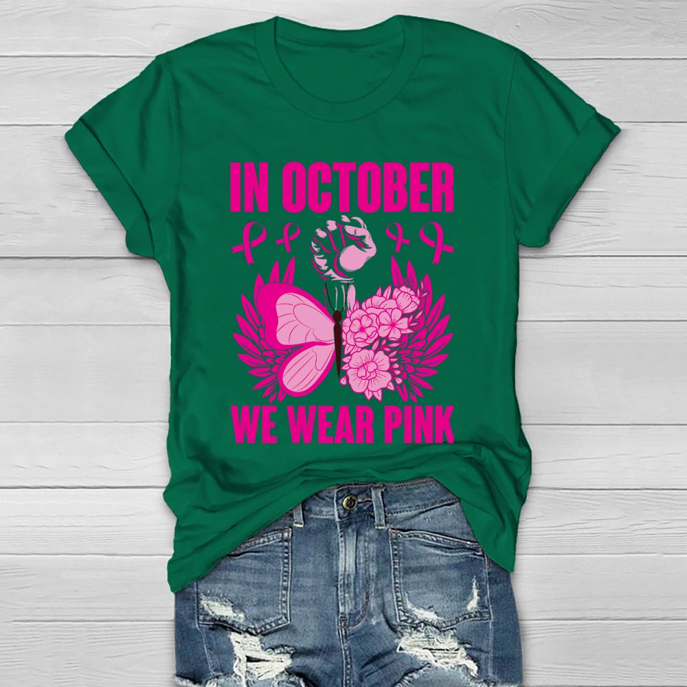 In October We Wear Pink Healthwear T-shirt