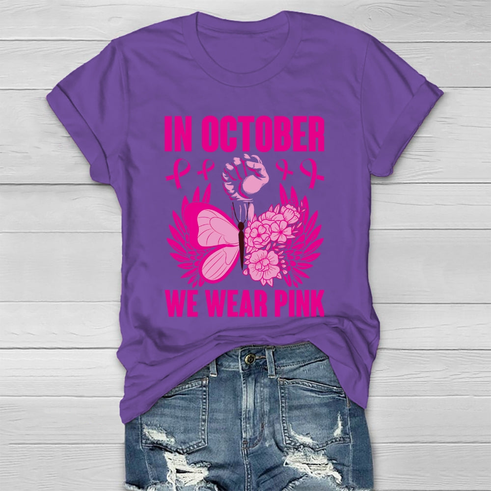 In October We Wear Pink Healthwear T-shirt