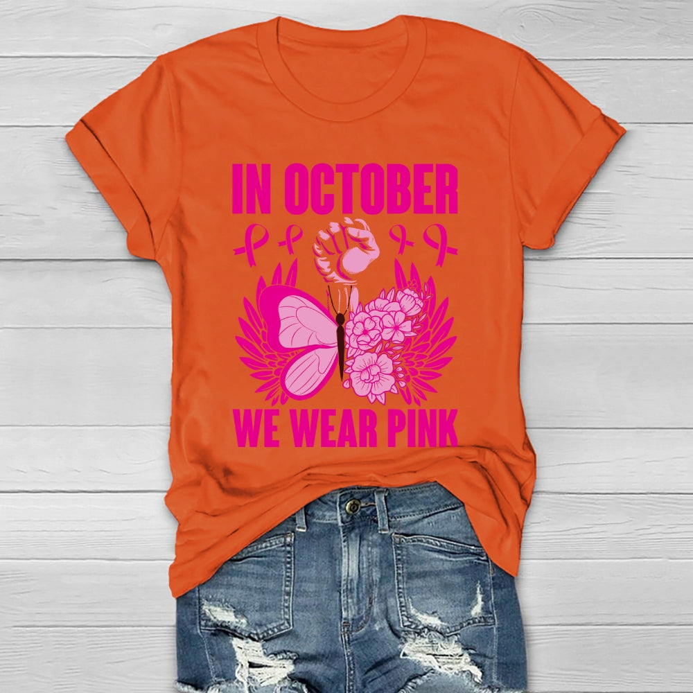 In October We Wear Pink Healthwear T-shirt