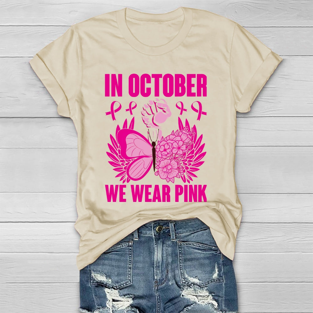 In October We Wear Pink Healthwear T-shirt